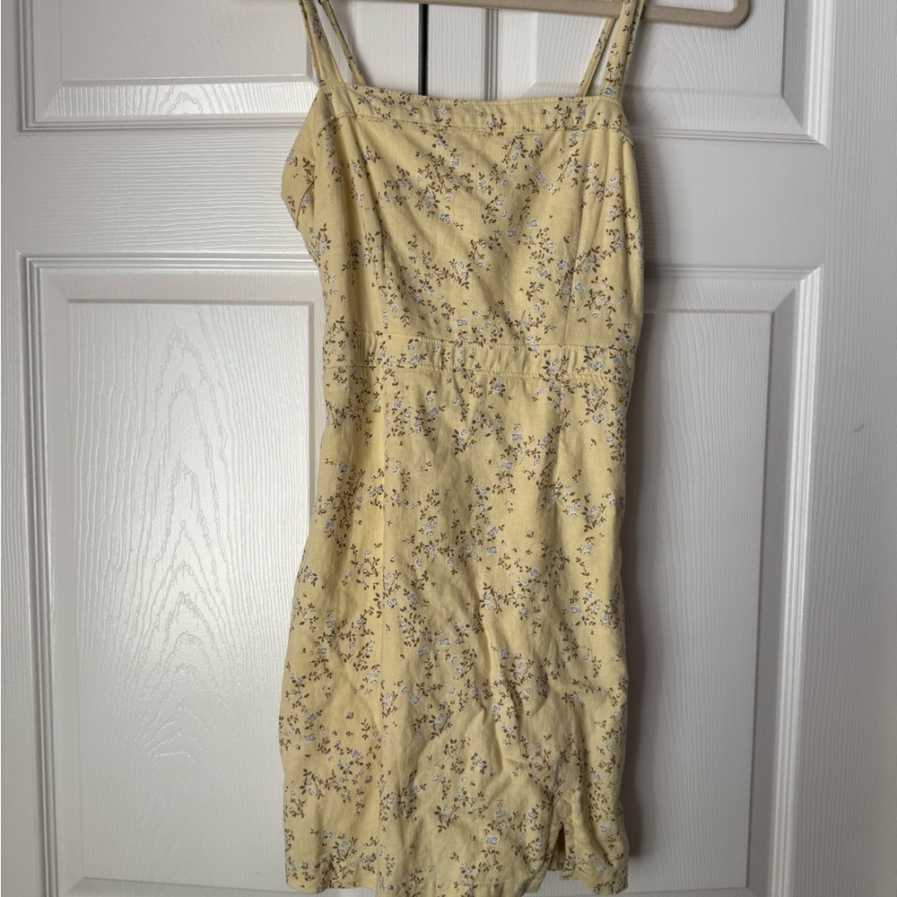 Abercrombie & Fitch Yellow Floral Mini Dress